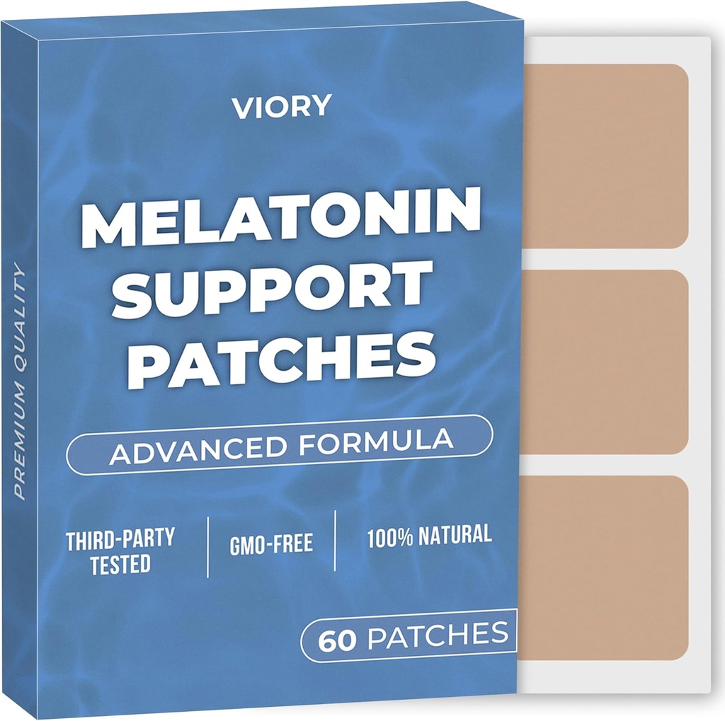 Melatonin Sleep Patches für Erwachsene Extrastärke | Easy-to-Apply Sleep Patch mit Valerian | Relax &amp; Wake Up Refreshed | Long-Lasting Night Comfort für Männer & Frauen | 60 Patches