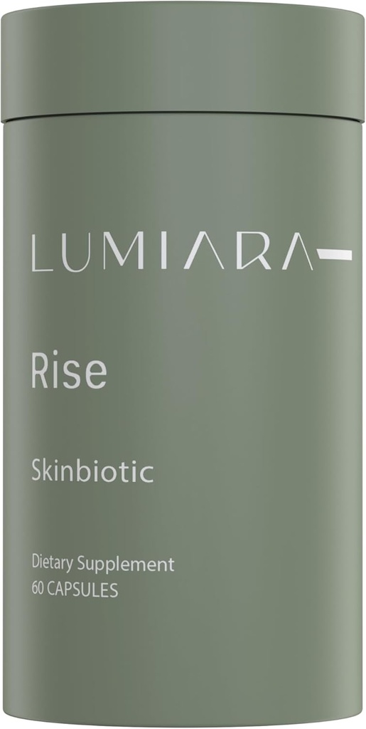 Lumiara Rise Skinbiotic - Beauty Boosting, Gut Gesunde Haut Ergänzung für Frauen aller Alters- &amp; Hauttypen - Chemisch kostenlos, Cruelty Free, Plant Based Collagen Booster - Made in USA - 60 Kapseln