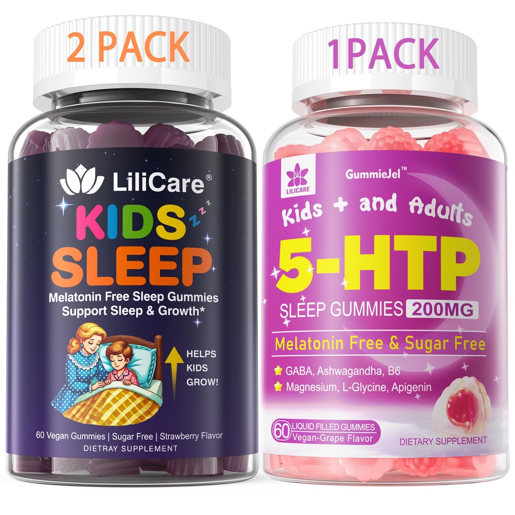 5HTP-Gummien mit Magnesium-Glycinat + Kinder Schlafgummis - Magnesium-Glycinat-Gummien