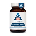 Ayush Herbs Probiotic 100B - Probiotics for Women, Probiotics for Men, Prebiotics and Probiotics for Digestive Health, Gas Relief, Gut Microbiome Balance - 60 Vegetarische Kapseln (1 Zähler)