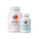 FullWell Prenatales Vitamin + DHA | Omega 3 Fischöl mit DHA & EPA für Gehirnentwicklung & Nervöse Systemunterstützung | 26+ Vital Nährstoffe | Dietitian-formuliert, Non-GMO, 3. Partei geprüft, 30 Servierungen