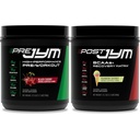 PRE JYM 30 Black Cherry & Post JYM Rainbow Sherbert Post-Workout 30 Servis Muskel Erholung Getränk