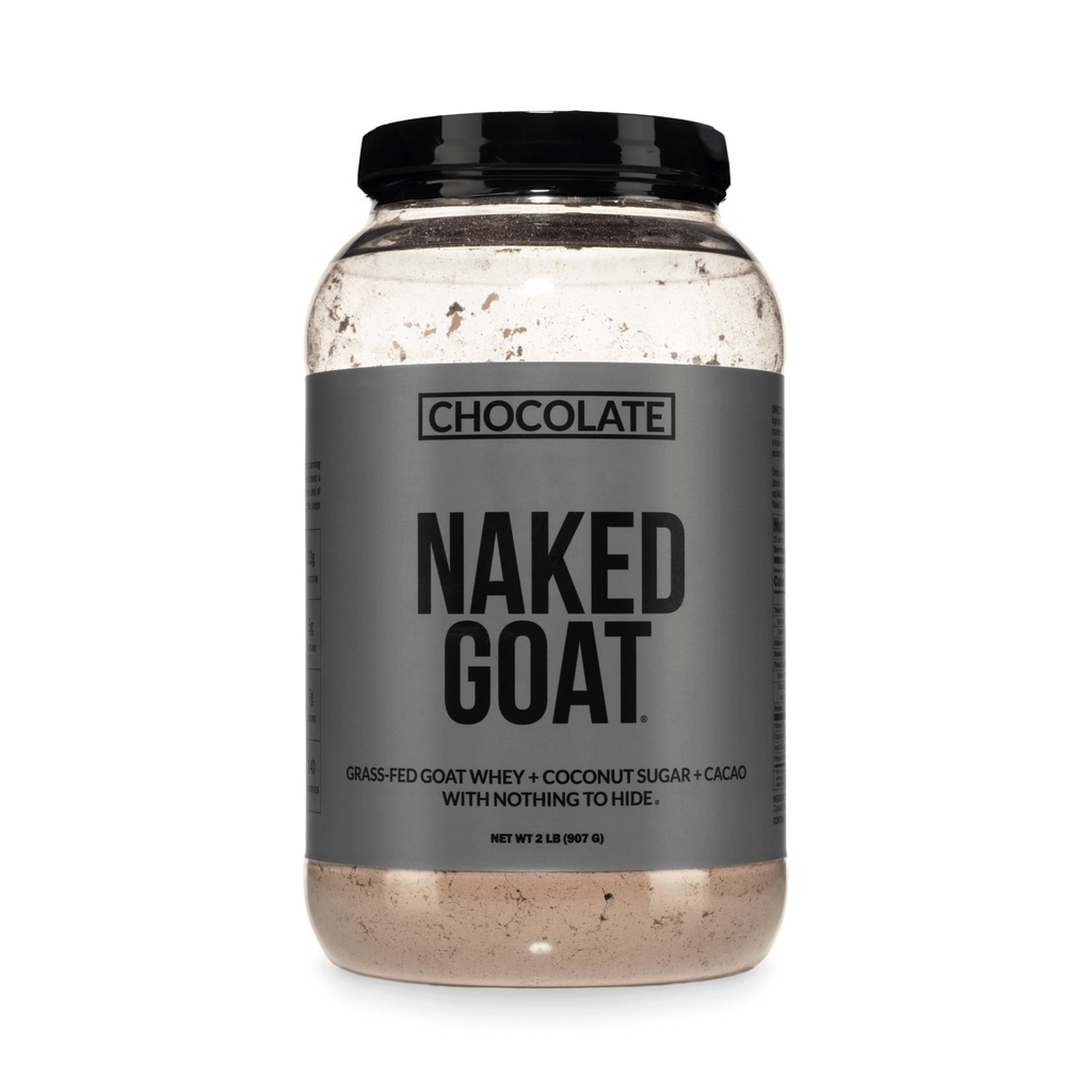 NAKED Ziegen-Schokolade-Pulver - Weide Fed Goat Whey Protein Pulver aus Small-Herd Dairies - Nur 3 Zutaten - GMO Free, Soy Free - Alle Natürlich - 23 Gramm Protein - 25 Portionen