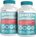 28-in-1 Quercetin mit Bromelain Supplement - Quercetin 500mg Kapseln für den täglichen Immunabwehr-Support - Quercetin mit Vitamin C und Zink für Erwachsene angereichert mit Vitamin D (120 ct, Packung von 2)