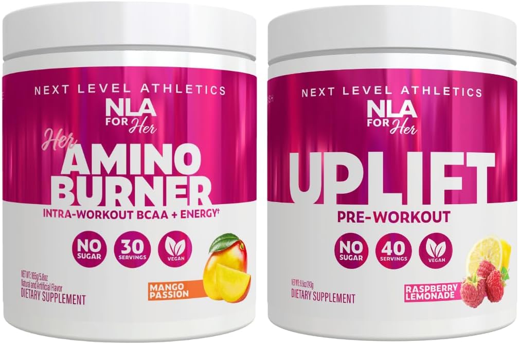 NLA für ihr Pre/Intra Workout Stack (inklusive Ihrer thermogenen Amino Mango Leidenschaft und Uplift Pre Workout Raspberry Lemonade)
