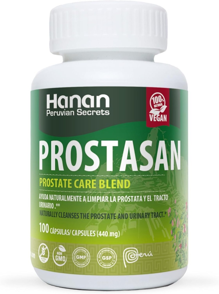 Hanan Prostasan Prostate Care Blend | 100 Kapseln | Natürliche Hilfsmittel in der Reinigung der Prostata und Urinary Tract