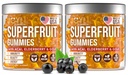 2 Pack - Multivitamin Fruit Gummies Vitamine A, C, D & E für Erwachsene und Kinder - Superfruit Gummy für Damen &amp; Herren mit Goji, Elderberry - Unterstützt Immunität, Digestion&Energy - 60 Kaugummis