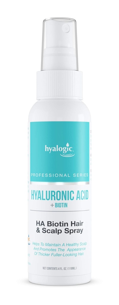 Hyalogic Biotin Haarwachstumsspray mit Hyaluronsäure - Professionelles Haarprodukt für dünnendes Haar - Gesunde Kopfhauthydratisierung, nicht fettig, fluchendes Haarprodukt (4 Fl oz)