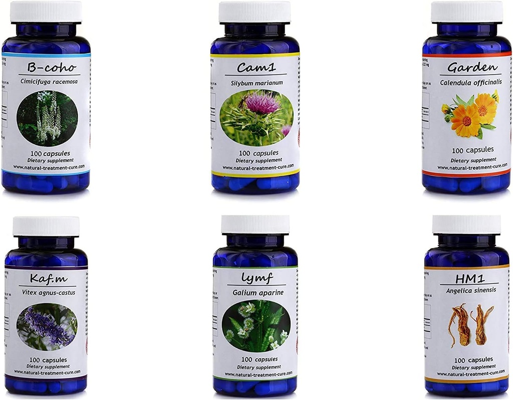 Hekma Center Ergänzungen Paket für Fibroide - 100% natürliche Kräuter, Vitamine und Nahrungsergänzungsmittel für Fibroide - Pure Organic - Vegan - Fibroid