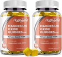 Magnesiumoxid 400mg Gummi, Magnesiumoxid Kaubare Ergänzung für Muskel, Nerve & Heart Health, Vegan, Ananas Flavor, 120 Zähler
