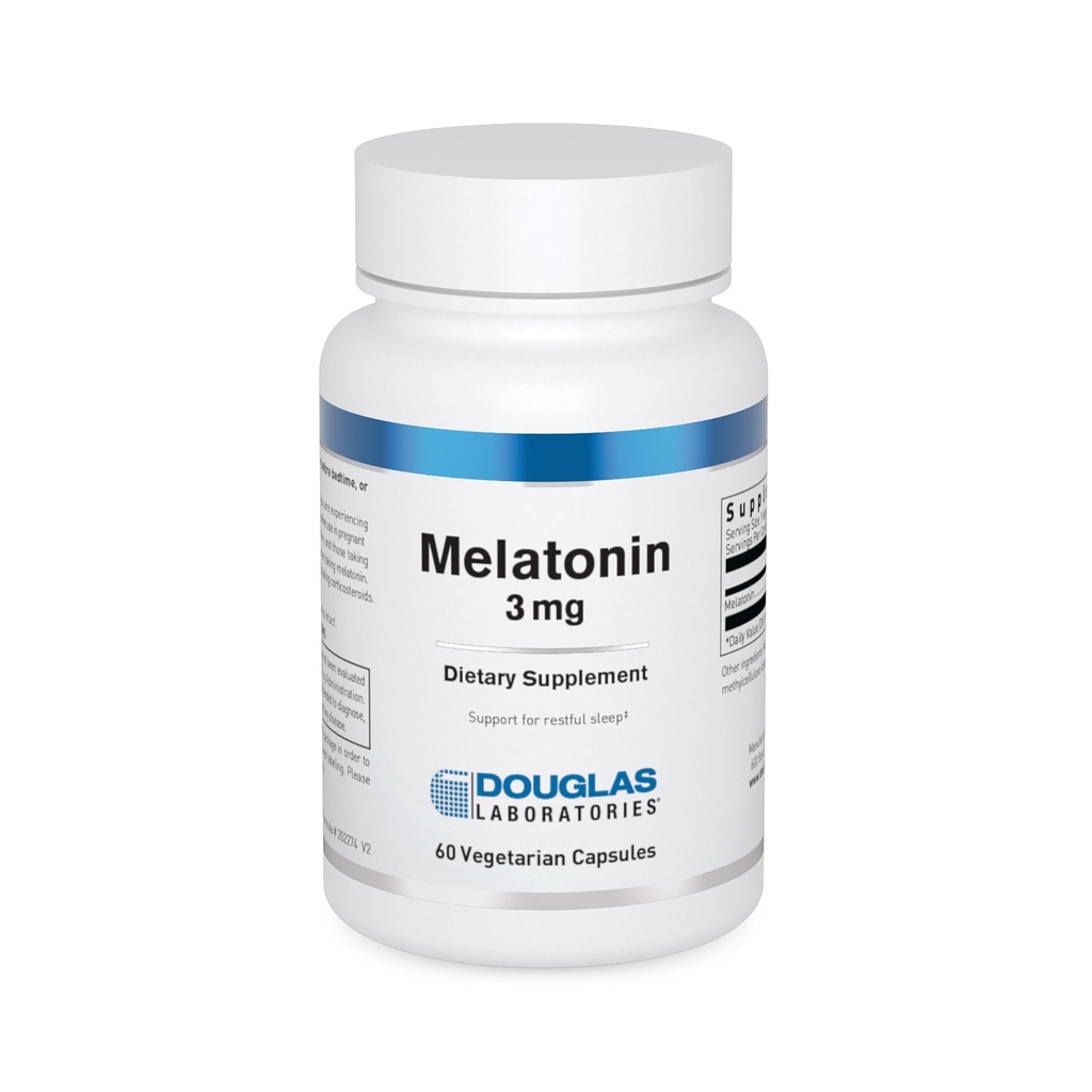 Douglas Laboratories Melatonin 3 mg | Unterstützt Sleep/Wake Cycles | 60 Kapseln
