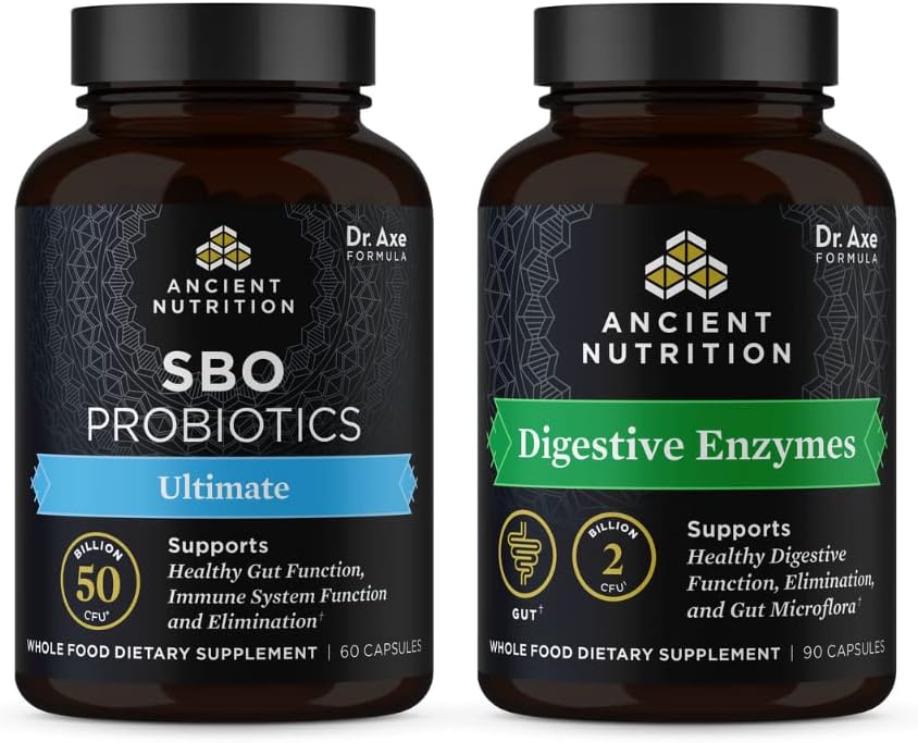 Antike Ernährung SBO Probiotics Kapseln, Ultimate, 60 Graf + Verdauungsenzym Kapseln, 90 Zähler