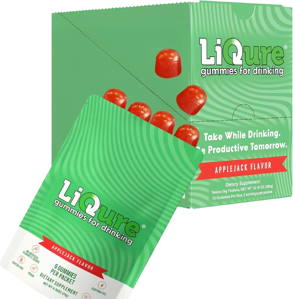 Gummi für Trinken, Fühlen Sie sich besser nach einer Nacht heraus, DHM, Milchdistel, B Vitamine, Elektrolyte, Pflanzenbasiert, 72 Gummie (24 Servierungen) - Post-Celebration Wellness