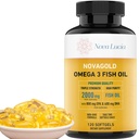 NovaGold Omega 3 Fish Oil – 2000mg High Strength EPA DHA Supplement – Burpless, Easy to Swallow Softgels – Unterstützt Herz, Gehirn, Gelenke, Immune & Skin – Non-GMO – 120 Flüssigkeitskapseln