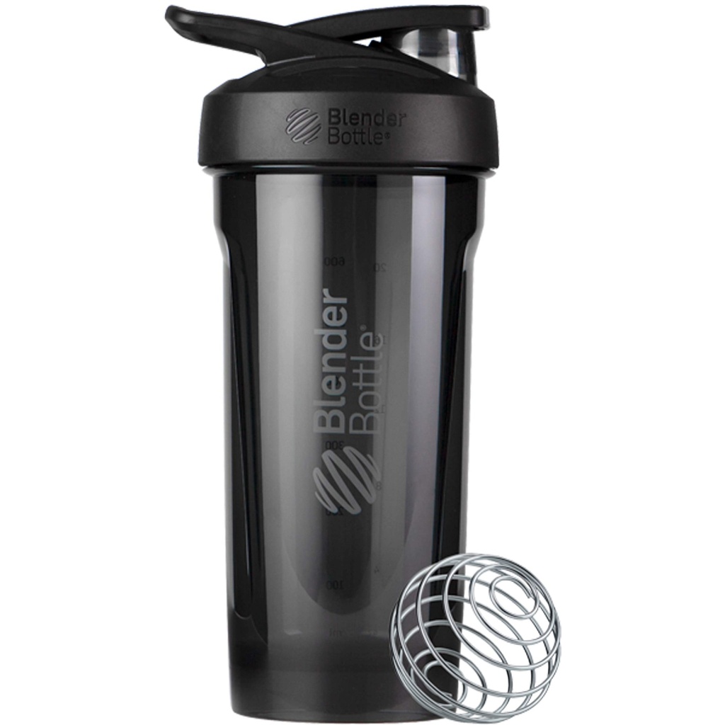 BlenderBottle Strada Tritan Shaker Bottle mit Locking Lid, 28-Ounce, Schwarz