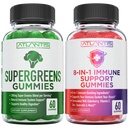 Atlantis Nutrition 60 Supergreens Gummis + 8-in-1 Immununterstützung 60 Gummis
