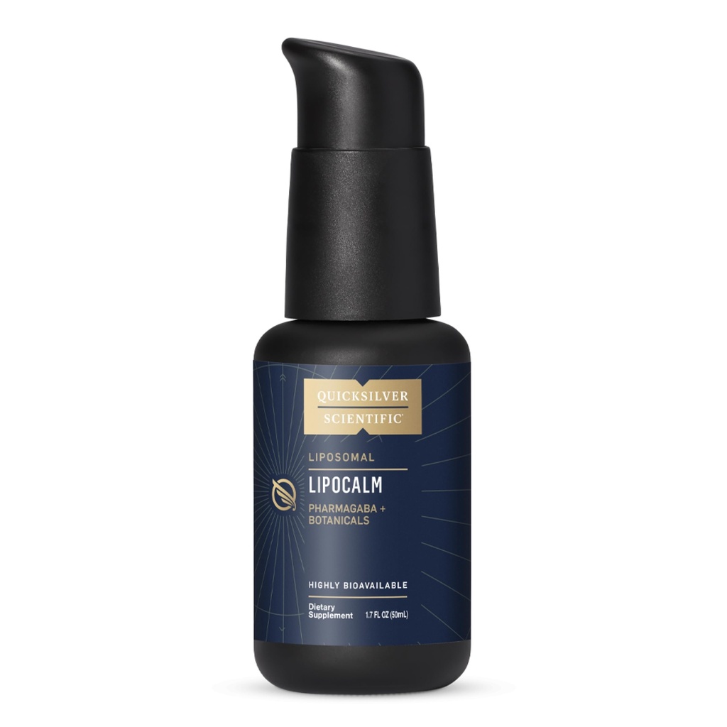 Quicksilver Scientific LipoCalm - Liposomal GABA mit Kräutern für Entspannungsunterstützung - Kamille, Passionflower Herb & Skullcap-Ergänzung für den Frieden von Mind & Sleep Calm Support (1.7oz / 50ml)