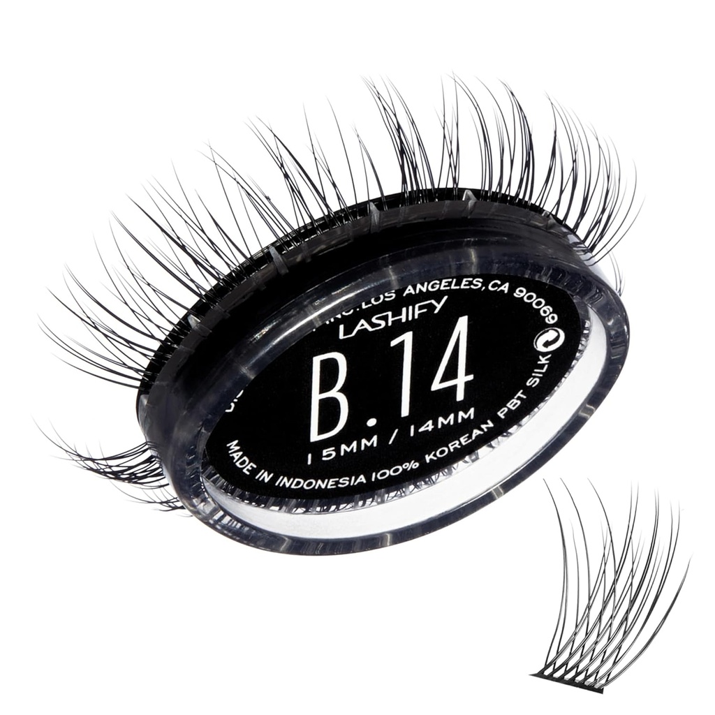 Lashify Bold 14mm Gossamer DIY Wimpern Extensions Refill, Schwarz, Einfache Falsche Wimpern für einen natürlichen Look