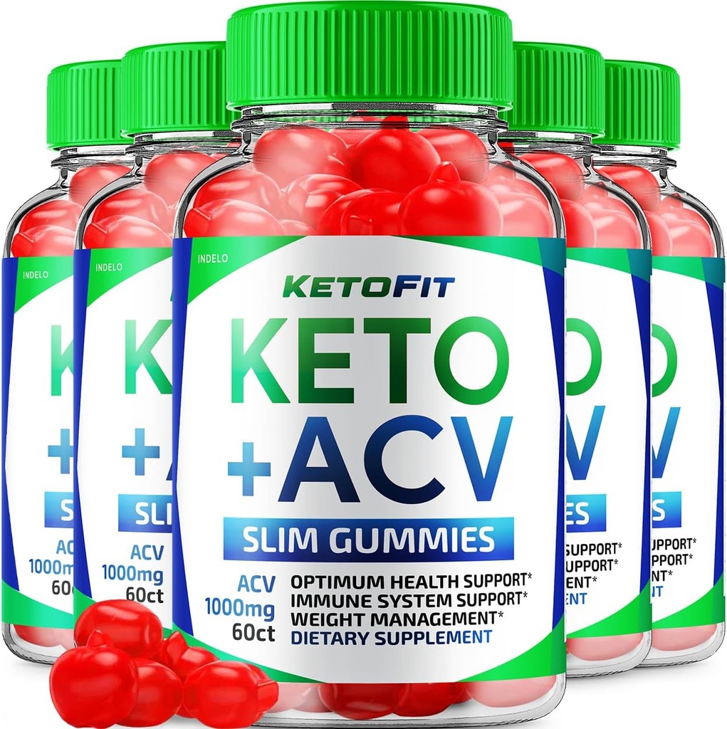 (5 Pack) Ketofit ACV Gummies Advanced 1000mg, KetoFit Keto + ACV Weight Management Gummies Apple Cider Essig Keto Fit Nahrungsergänzung Ketofit Gummies Bewertungen Vitamin B12 B6 (300 Gummi)