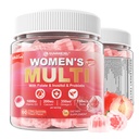 Women's Multivitamin Gummies - Methylated Multivitamin for Women with Omega-3, Magnesium, Enzymes, Probiotic & Antioxidant Blend to Support Overall Health, Immunity, Hair, Nails & Skin Health-1Pack