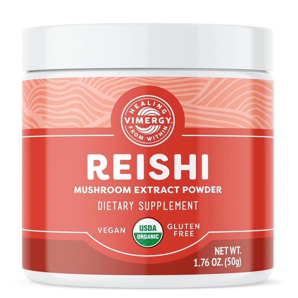 Vimergy Reishi Powder – Superfood Cellular Support* – Vorteile Immune Health* – USDA Certified Organic, Vegan, Paleo-Friendly, Glutenfrei – 33 Servierungen