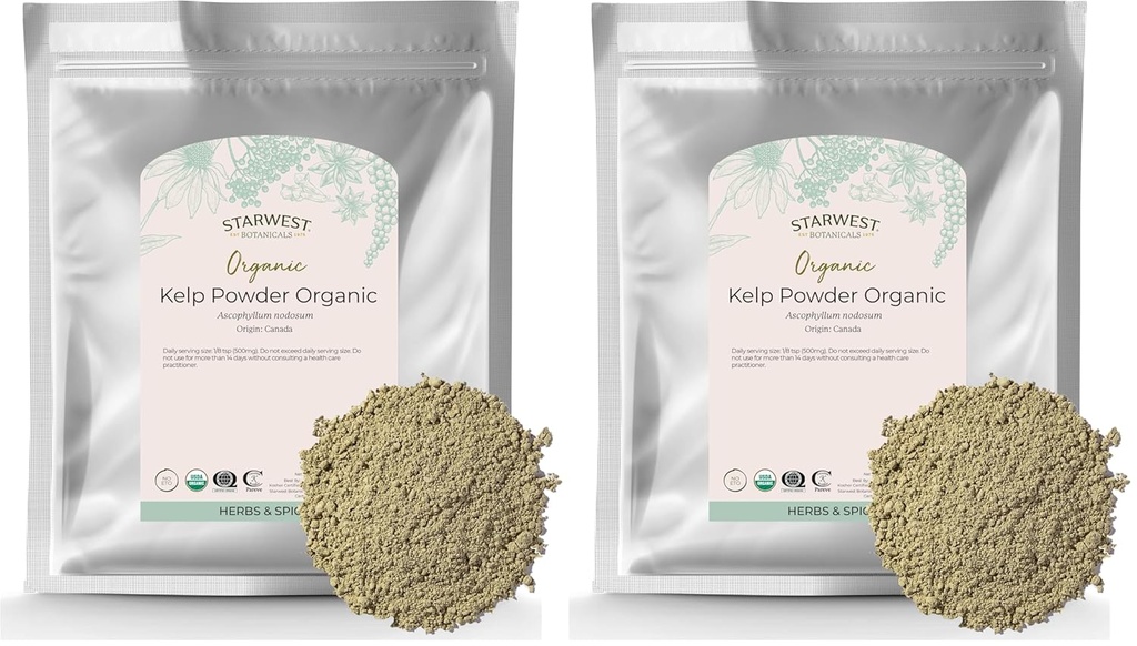 Starwest Botanicals Bio Kelp Pulver, 16 Unze (Pack von 2)