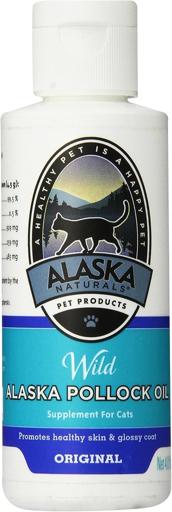 Alaska Naturals Pet Produkte Pollock Öl für Hunde, 4-Ounce Flasche