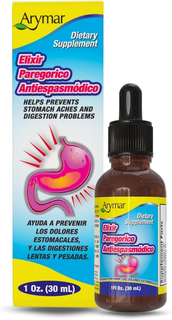 Arymar Elixir Paregorico Antiespasmodico - Verdauungshilfe - 1 Unze
