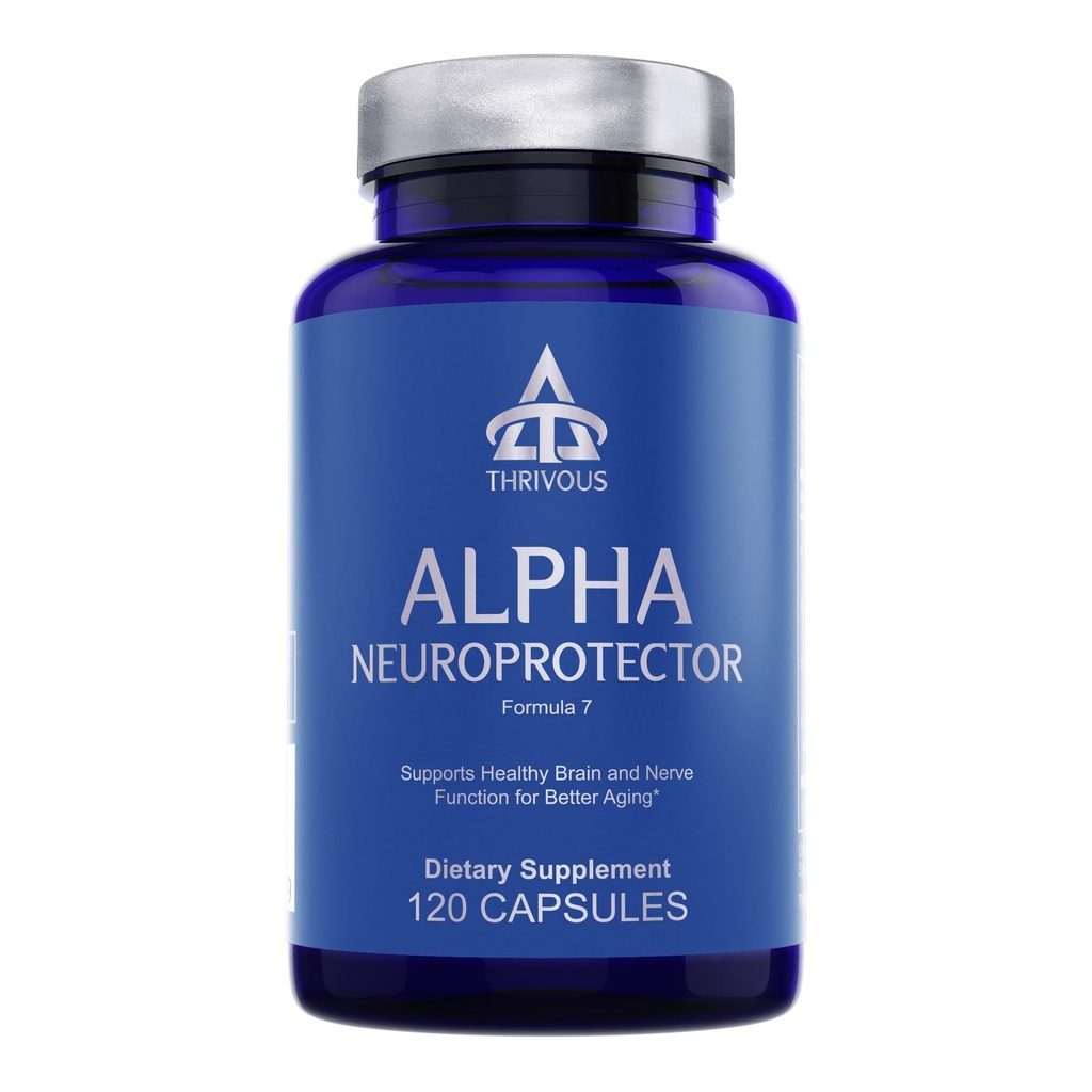 Thrivous Alpha Neuroprotector – Brain Support & Nootropic Supplement mit Acetyl L-Carnitin, Alpha GPC, R-Alpha Lipoic Acid, Ginkgo Biloba – 120 Vegan Kapseln