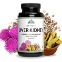 Optimale Gesundheitssysteme Leber/Kidney | Detox & Cleanse | Milk Thistle, Dandelion, Barberry, Molasses + Opti-Blend Enzyme für Absorption | 90 Kapseln