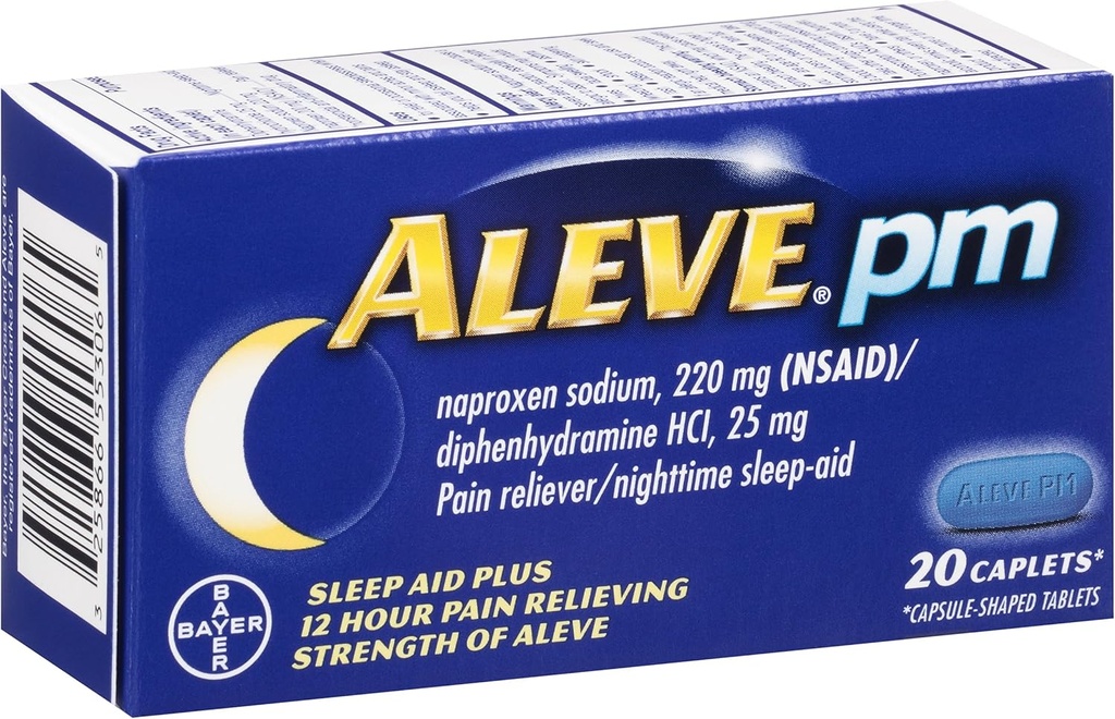 Aleve PM Caplets, 20 Graf