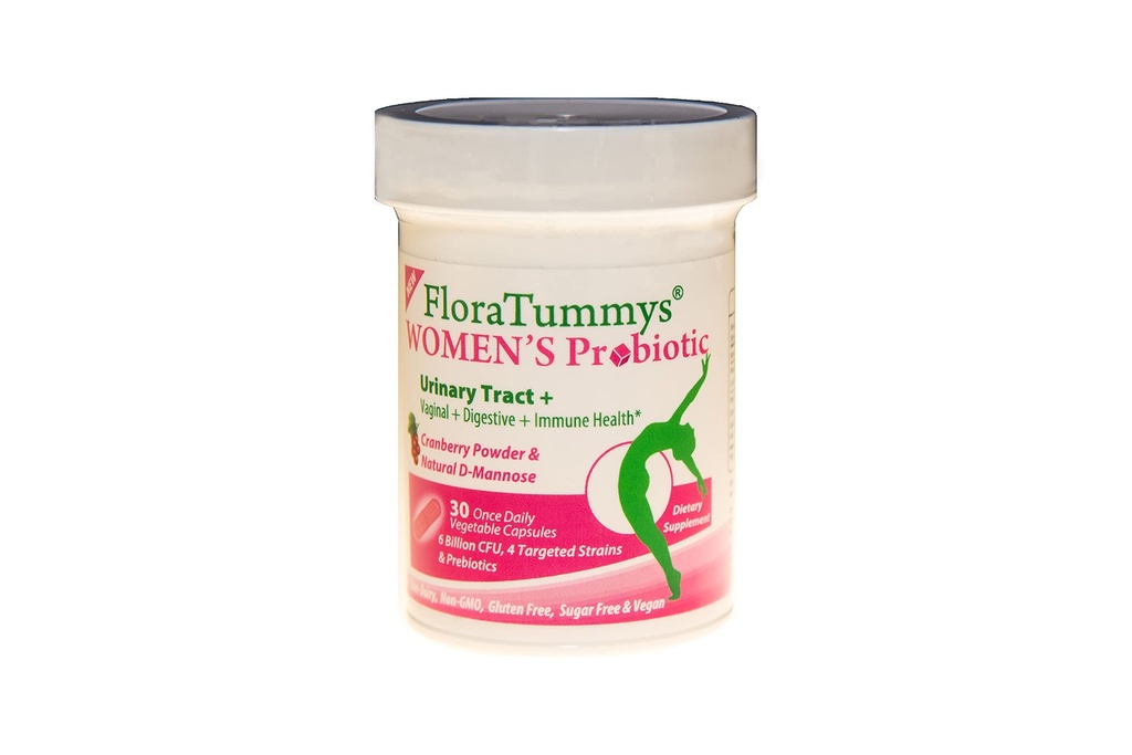 FloraTummys Frauen Probiotic, Urinary Tract Digestive Immunsystem Gesundheit, Cranberry Powder, Kosher Certified, Non-Dairy, Glutenfrei, Non-GMO