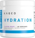 Kaged Hydration Elektrolyte Pulver | Glacier Grape | Hydra-Charge Sports Drink Mix | Pre, Post, Intra Workout | Low Carb, Vegan, Gluten Free | Ergänzungen für Männer & Frauen | 60 Servierungen