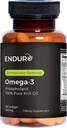 Endur Omega-3 Phospholipid (100% reines Krillöl), Herzgesundheitsergänzung, Formuliert für optimale Absorption, Glutenfrei, 500mg (180 Softgels)