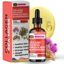 Collagen Mojo - flüssiges Kollagen für Damen und Herren, Collagen Peptide mit Sea Moss, Burdock Root & Bladderwrack - Haar, Haut, Nägel, Gelenkunterstützung, Gewichtsmanagement, hohe Absorption - 100.000mcg, 2 Oz