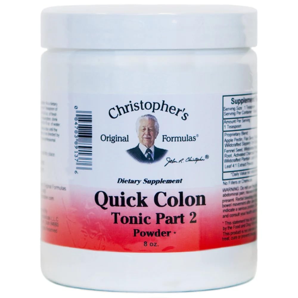Christopher's Original Formulas Quick Colon #2 Powder – 8 oz Herbal Supplement – Digestive & Colon Support Formula