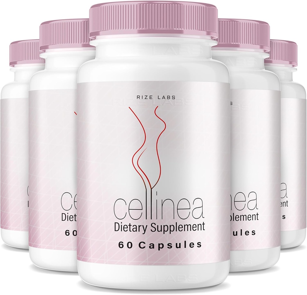 rize labs (5 Pack) Cellinea - Cellinea Pillen, Cellinea Kapseln für gesünder Haut, Cellinea zu erhöhen Haut Hydration, Cellinea All-Natural Nahrungsergänzung,Cellinea Bewertungen (300 Kapseln)