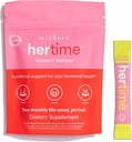 MIXHERS Hertime PMS - Unterstützt Hormone Gesundheit für Frauen - Unterstützt einen gesunden Menstruationszyklus - mit Mineralien, Peony Wurzeln, Sibirische Ginseng - Sugar-Free - 15 Drink Packets - Peach Lemonade