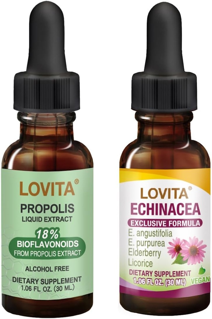 Lovita Bee Propolis & Echinacea flüssige Nährstoff Ergänzungen Bundle