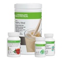 HERBALIFE Quickstart Cookies 'n Cream Kit: Formula 1 Nutritional Shake Mix, Formula 2 Multivitamin Complex, Formula 3 Cell Activator, Herbal Tea Concentrate Boosts Metabolism