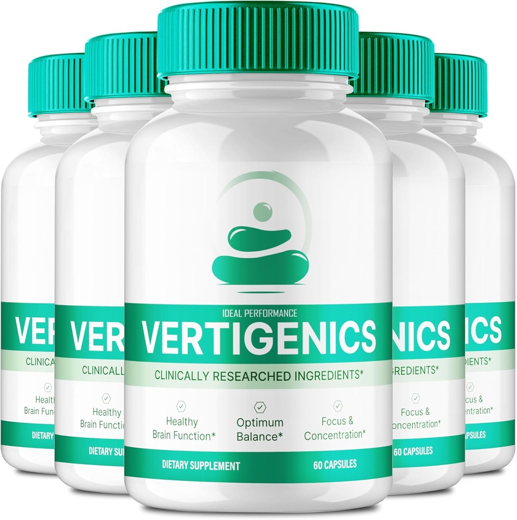 Vertigenics Brain Ergänzungen für Speicher- und Fokuskapseln, Vertigenics Advanced Formula Brain Health Support - Maximum Strength Nootropics Verti Genics Alle Natural Support Bewertungen (5 Pack)