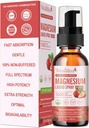 Magnesium Glycinat Flüssiges Spray mit Citrat, Oxid & Malat, Magnesium mit ganzem Vitamin, L-Theanin, D3K2, B6 für Herz, Leg Cramps,Muscles&Energy- Sugar-Free Strawberry Flavor, 2 Fl Oz