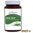 HERBAL HILLS Aloe Vera Capsules (Aloe barbadensis) | 120 Kapseln (500 mg) | Pure Aloe Freeze Getrocknete Pulver-Ergänzung, hohe Konzentration, unterstützt insgesamt Wohlbefinden