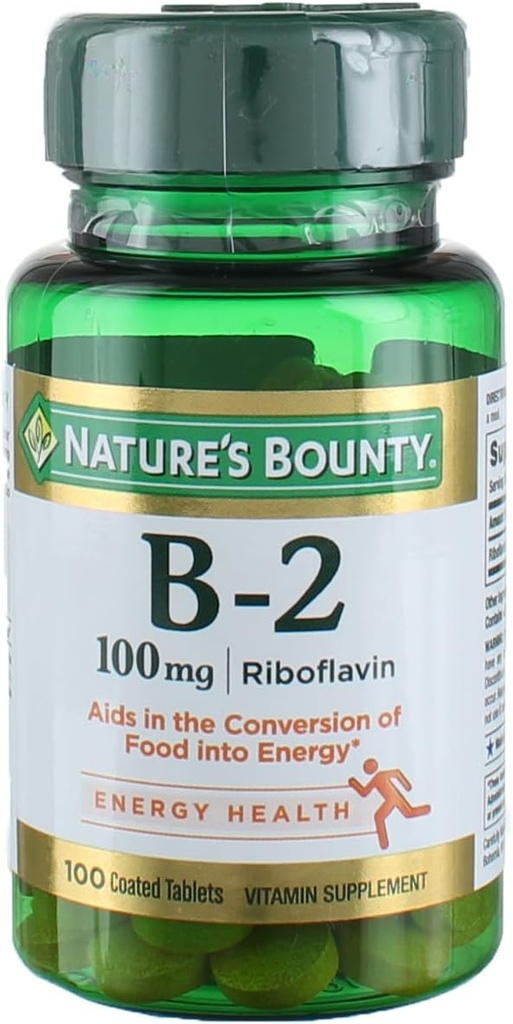 Nature's Bounty Vitamin B2-100 mg - 100 Tabletten