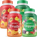 Superfood 180 Fruit und 180 Veggie Capsules - Ganze Lebensmittel Natürliche Superfoods - Erhalten Sie Energieniveaus, mit Aloe Vera - Soy Free (90 Count (Pack von 4)