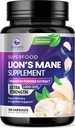 Lions Mane Mushroom Capsules 10.000mg - Lion's Mane Supplement Capsules for Memory and Focus Support, Gehirn, Immune Health Support, Vegan, Bottled in USA, Lions Mane Mushroom Powder Extract, 120 Count