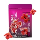 PowderVitamin Elektrolyte Pulver Plus (100 Portionen) Schwarzer Tee Hibiscus Elektrolyt Pulver Keto, Zuckerfrei, Rosa Himalaya Salz, 1000mg Kalium, 120mg Calcium, 120mg Magnesium, Hydration Pulver