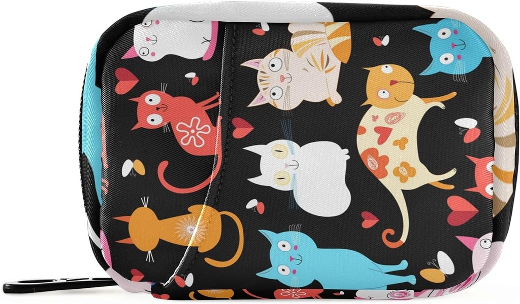 xigua Cat Pille Case 7-Day Reise Pille Organizer Box mit Reißverschluss Schließung für Vitamine, Medikamente und Ergänzungen