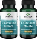 Swanson L-Citrulline Malate - Aminosäure-Ergänzung Förderung der Energieproduktion & Gesunde Blutzirkulation - Natürliche Formel Unterstützung Gesamt Wellness - (60 Kapseln, 750mg Jeder) (2 Packung)