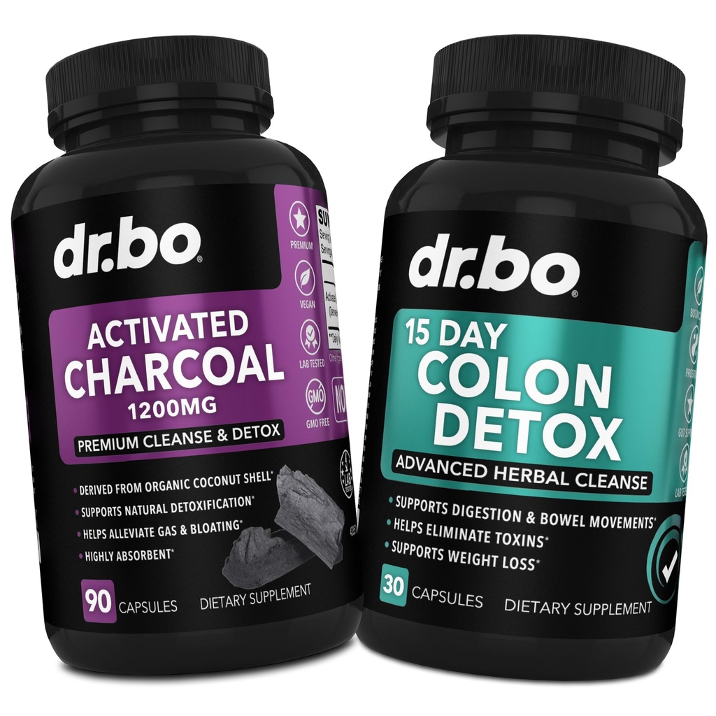 Aktivierte Charcoal & Colon Cleanser Detox - Bio-Kokoskohle Pillen & Colon Cleanse für Stomach Gas Bloat & Regularity - Bowel Bewegungsergänzungen für Stomach Bloating, Gut Support